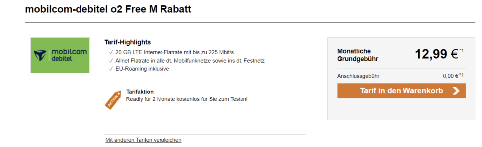 Monat im (o2) - 13€ Gigabyte 20 für Vertragsangebot LTE-Datenvolumen