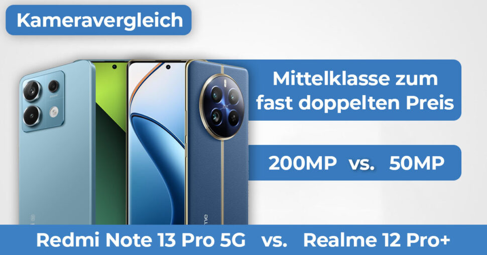 Redmi Note 13 Pro 5G vs Realme 12 Pro Plus Kameravergleich Banner