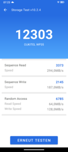 oukitel wp35 speicher benchmark