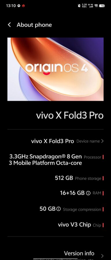 Vivo X Fold 3 Pro System 5