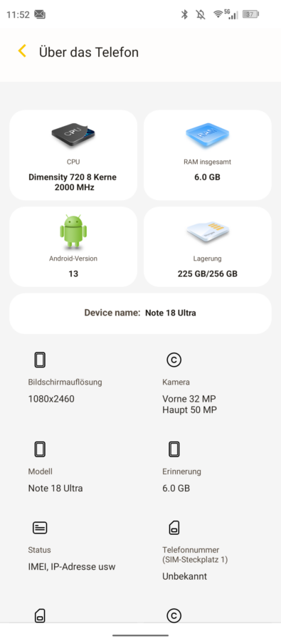 Ulefone Note 18 Ultra Test System 13