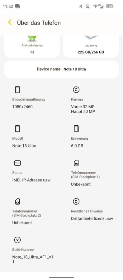 Ulefone Note 18 Ultra Test System 14